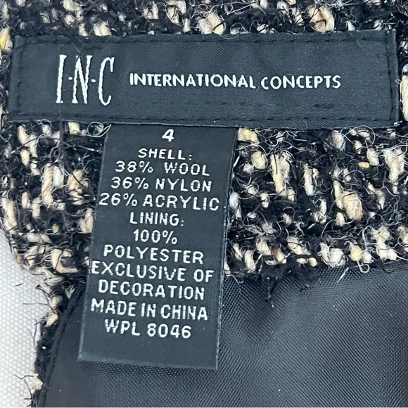 INC International Concepts Tweed Wool Blend Beaded Neck Sleeveless Dress - Picture 11 of 12